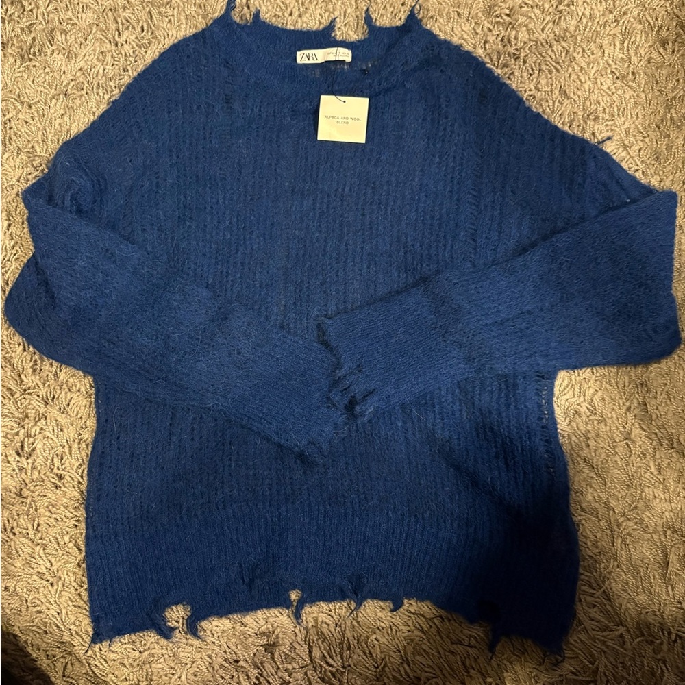 Zara distressed sweater